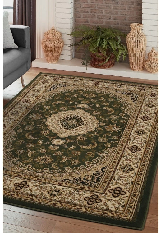 Traditional Green Area Rug