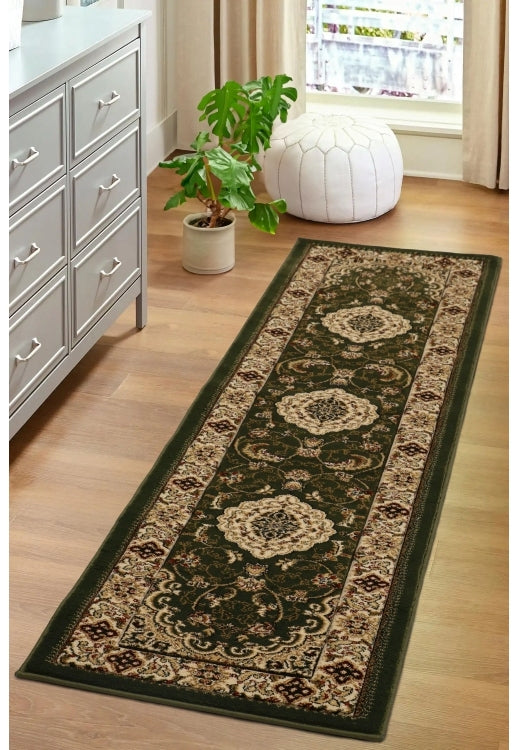 Traditional Green Area Rug