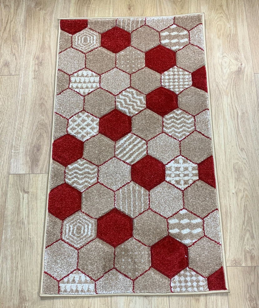 Honeycomb Hexagon Pattern Rug – Multiple Colours & Sizes
