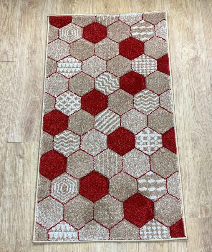 Honeycomb Hexagon Pattern Rug – Multiple Colours & Sizes