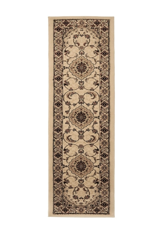 Traditional Beige and Brown Area Rug