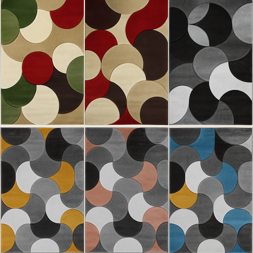 Shell Pattern Modern Rug – Multiple Colours & Sizes