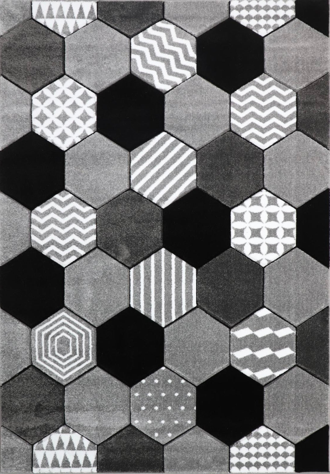 Honeycomb Hexagon Pattern Rug – Multiple Colours & Sizes