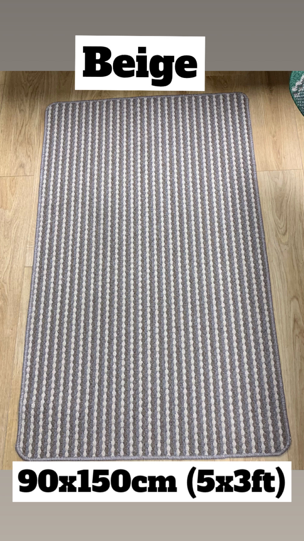 Two Tone Washable Rug – Multiple Colours & Sizes