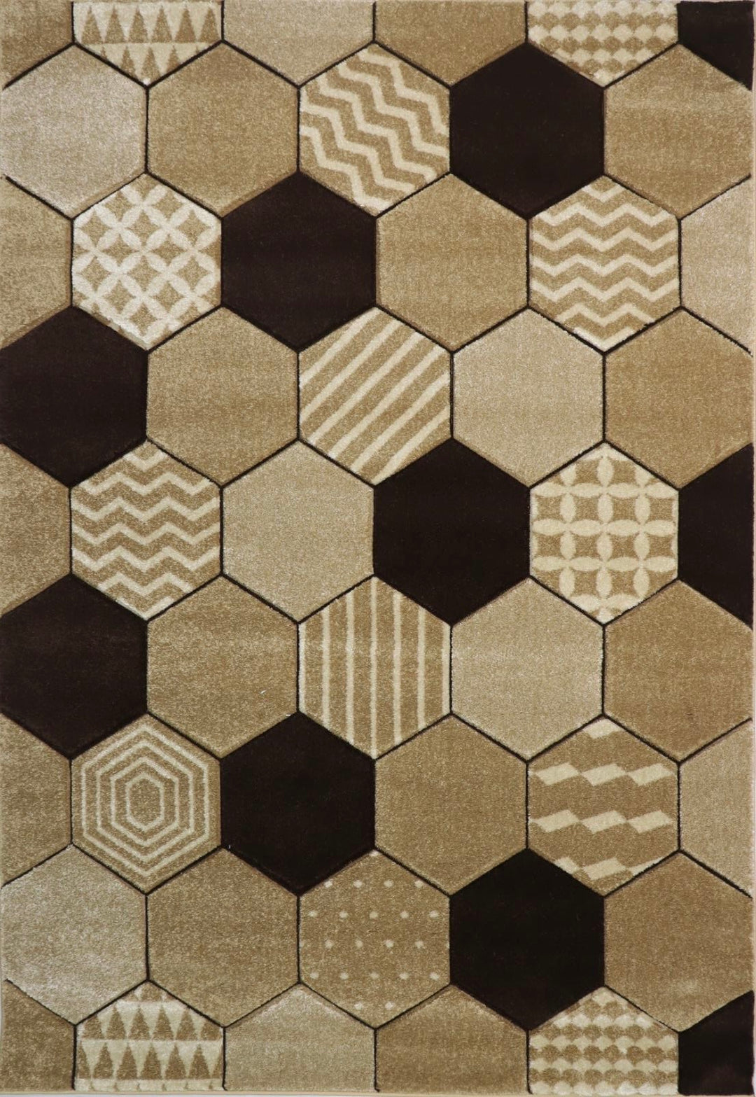 Honeycomb Hexagon Pattern Rug – Multiple Colours & Sizes