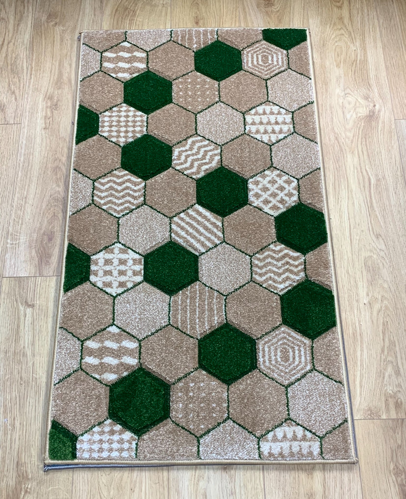 Honeycomb Hexagon Pattern Rug – Multiple Colours & Sizes