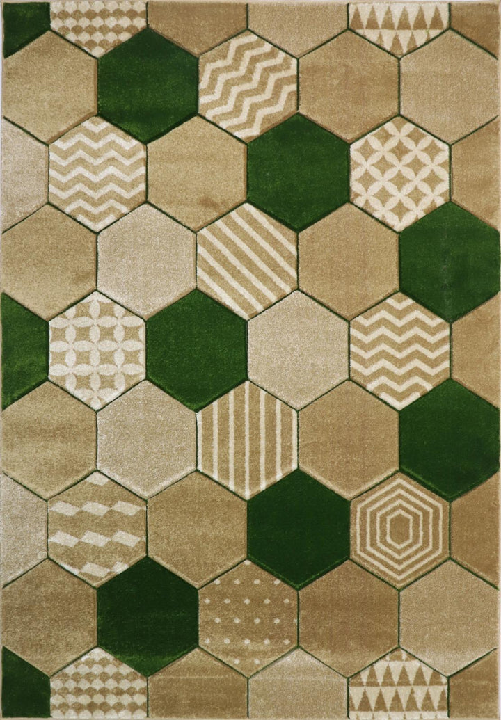 Honeycomb Hexagon Pattern Rug – Multiple Colours & Sizes