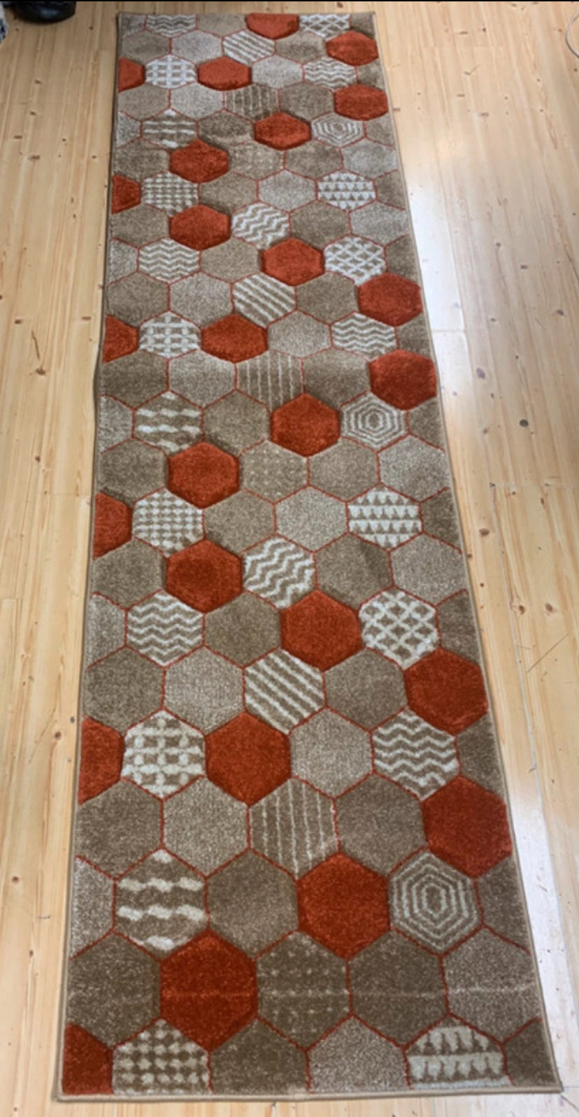Honeycomb Hexagon Pattern Rug – Multiple Colours & Sizes