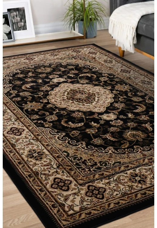 Traditional Black Area Rug