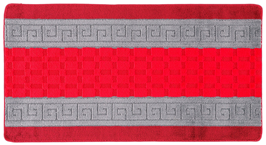 Duovia Washable Indoor Mat – Red-Grey