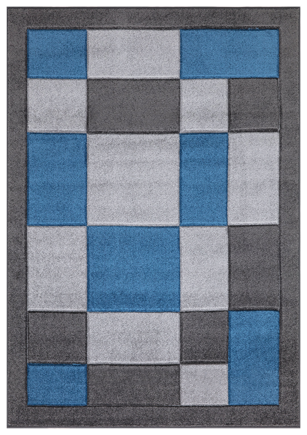 Mosaic D.Grey & Blue Rug