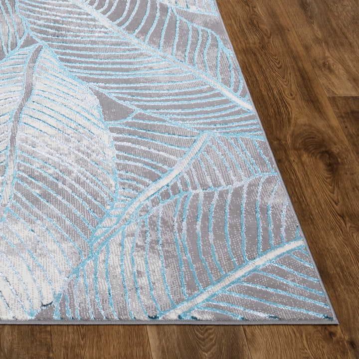 Verdant Leaf Pattern Modern Rugs Collection