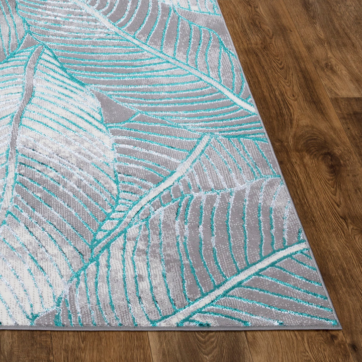 Verdant Leaf Pattern Modern Rugs Collection