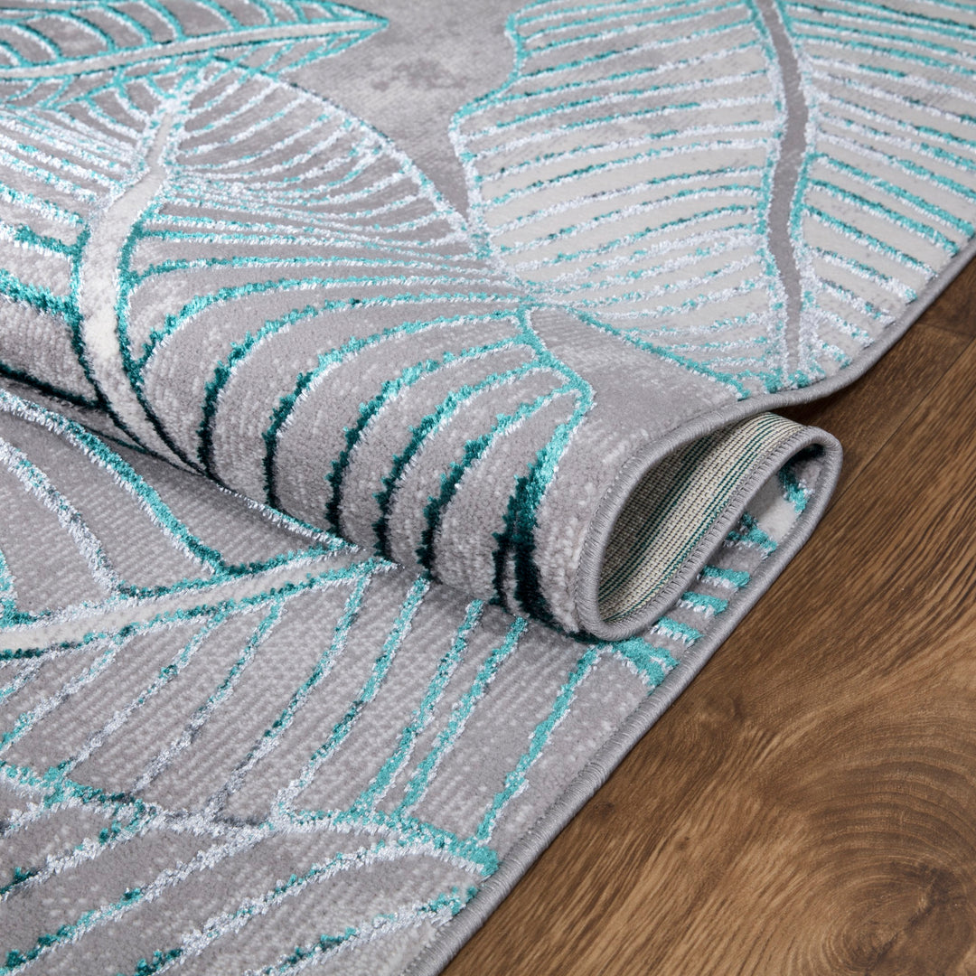 Verdant Leaf Pattern Modern Rugs Collection