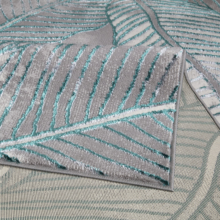Verdant Leaf Pattern Modern Rugs Collection