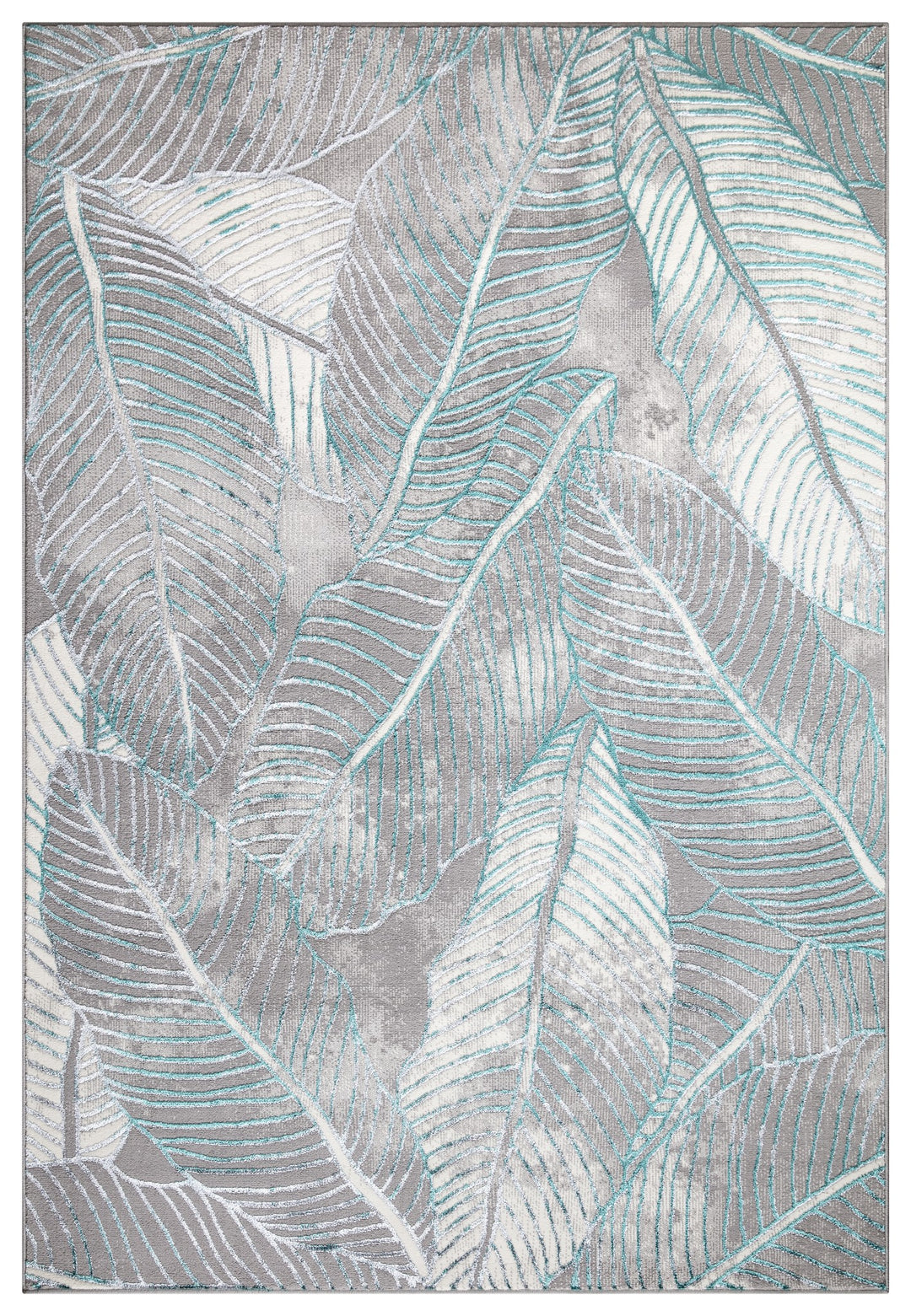 Verdant Leaf Pattern Modern Rugs Collection