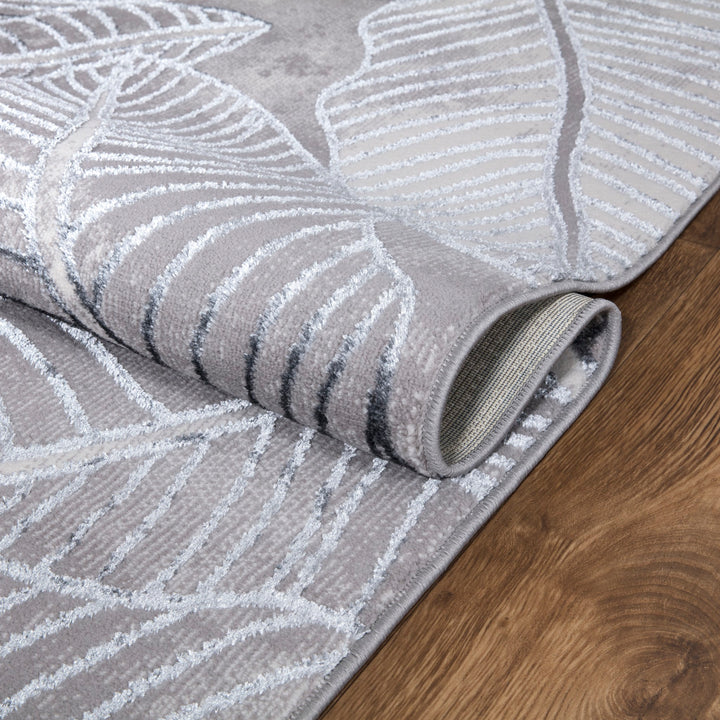 Verdant Leaf Pattern Modern Rugs Collection