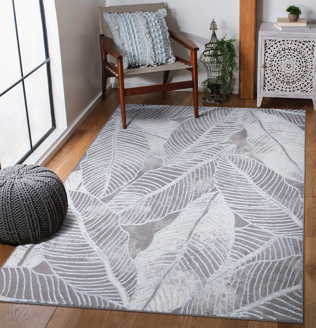 Verdant Leaf Pattern Modern Rugs Collection