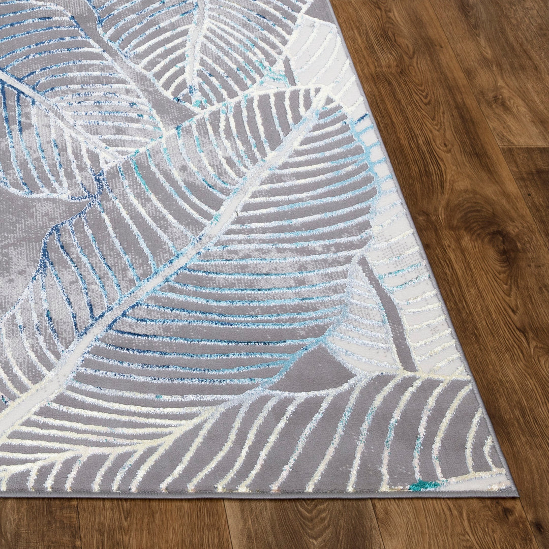 Verdant Leaf Pattern Modern Rugs Collection