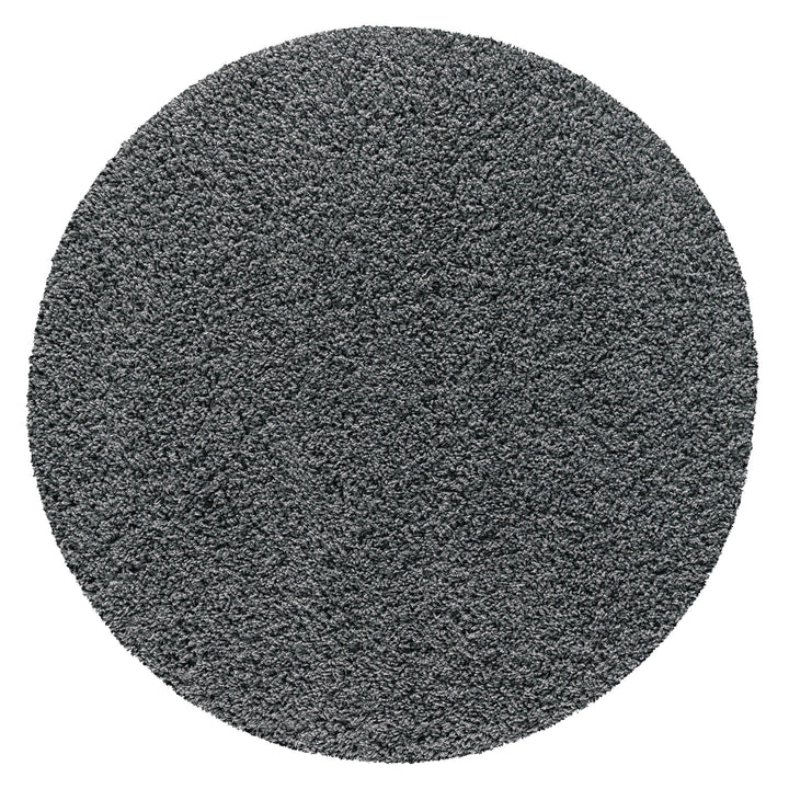 Veloria Round Dark Grey Rug
