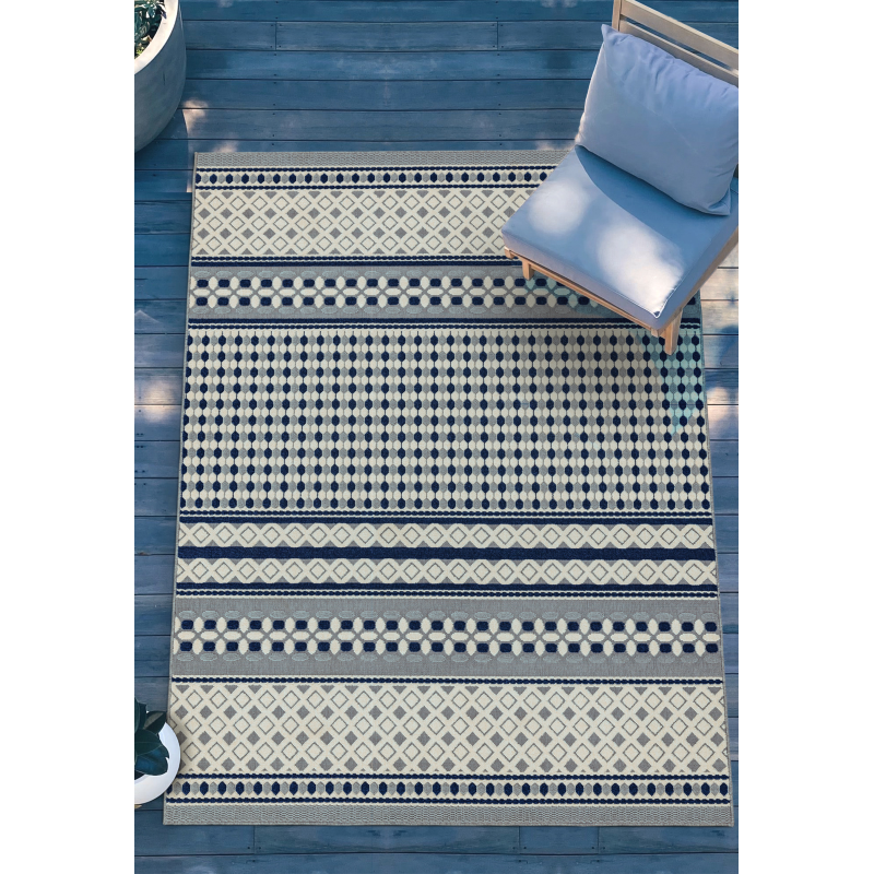Antibes AN06 Blue/White Geometric
