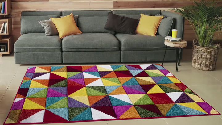 Multi Triangle Rug