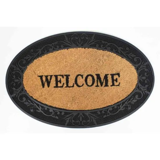 Tuffridge Rubber Pin And Coir Mat Welcome Oval