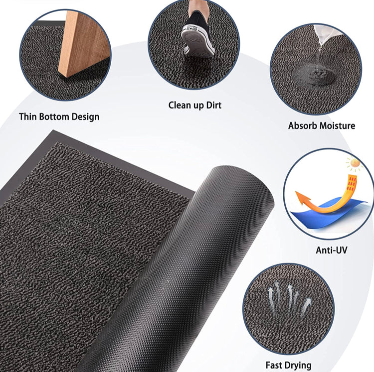 Washamat Eco With Border-Charcoal