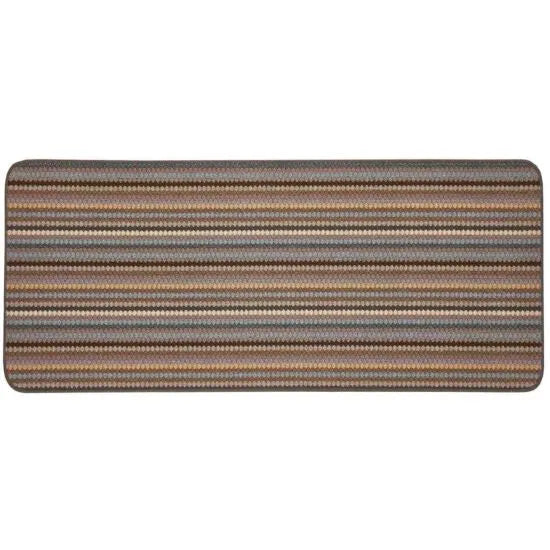 Ribbed Washable Mat Beige