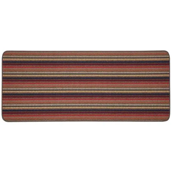 Ribbed Washable Brown Runner