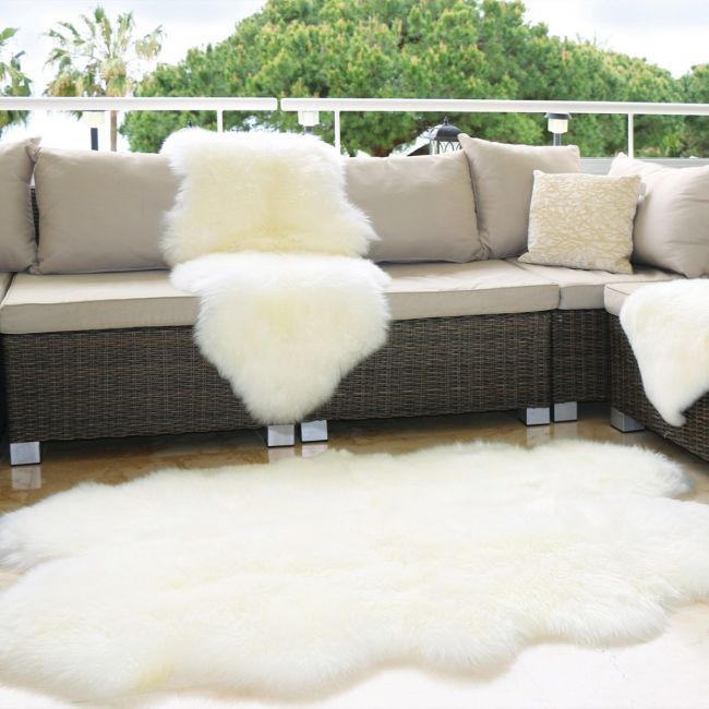Genuine Sheepskin Rug Natural
